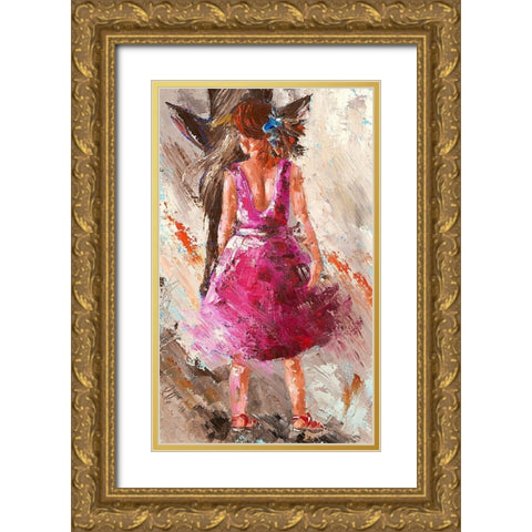 Ma belle etoile I Gold Ornate Wood Framed Art Print with Double Matting by Catherine M.
