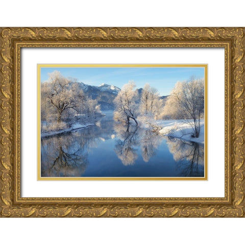 Winterland Gold Ornate Wood Framed Art Print with Double Matting by Steger, Uwe