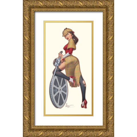 Lombre Gold Ornate Wood Framed Art Print with Double Matting by Hitte, Patrick