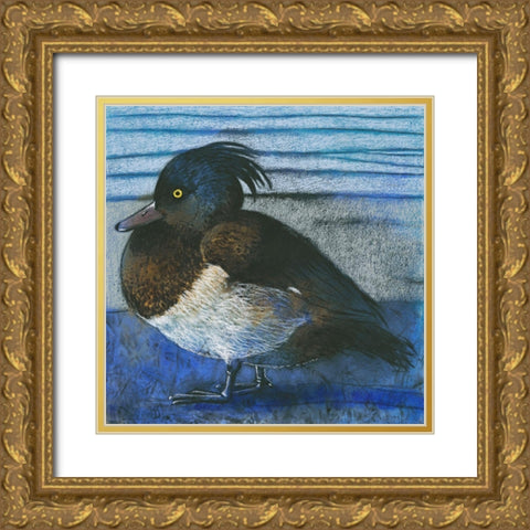 Tufted Duck Gold Ornate Wood Framed Art Print with Double Matting by Botman, Loes