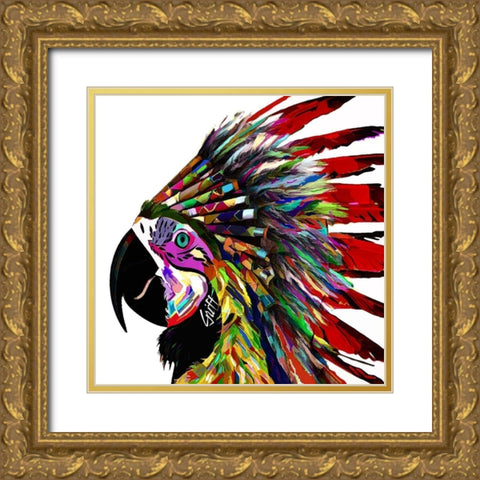 Loco Gold Ornate Wood Framed Art Print with Double Matting by GRIFF