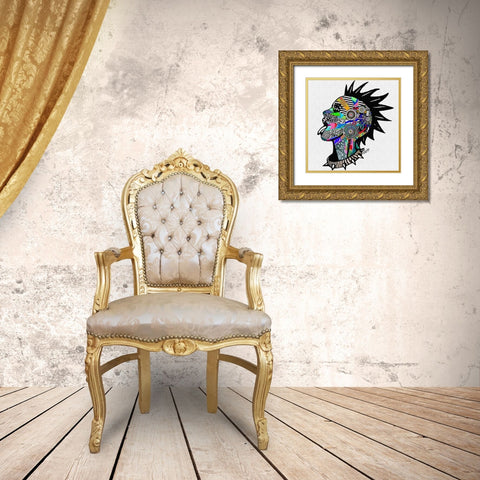 Punky Gold Ornate Wood Framed Art Print with Double Matting by GRIFF