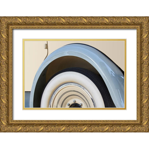 Cream Road II Gold Ornate Wood Framed Art Print with Double Matting by Hillert, Peter