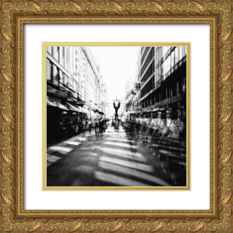 Helsinki City Metamorphosis Gold Ornate Wood Framed Art Print with Double Matting by Stein, Oliver