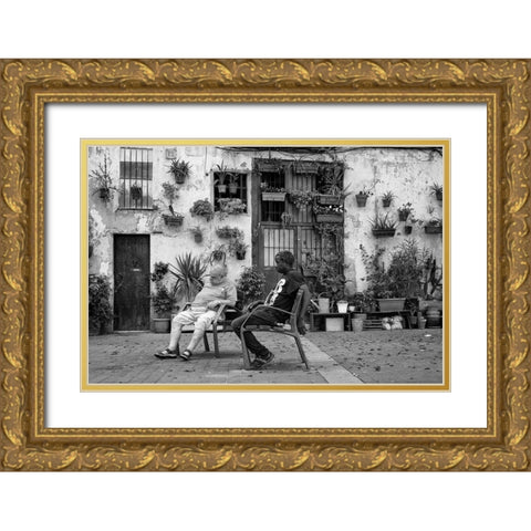 Siesta Gold Ornate Wood Framed Art Print with Double Matting by Stein, Oliver