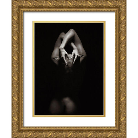 Dancing Hands II Gold Ornate Wood Framed Art Print with Double Matting by Milillo, Marco