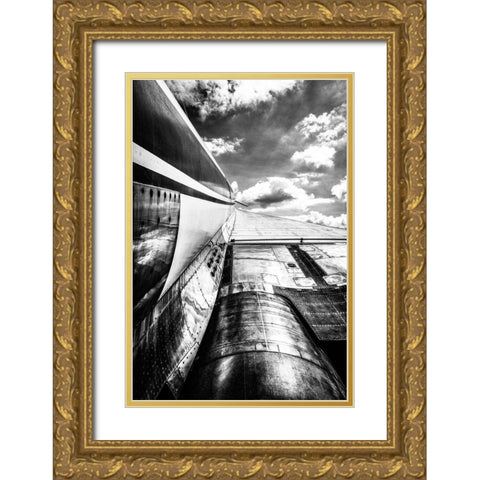 Concorde Wing Gold Ornate Wood Framed Art Print with Double Matting by Ronin