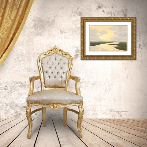 Stare at the Light Gold Ornate Wood Framed Art Print with Double Matting by Groenhart, Jan