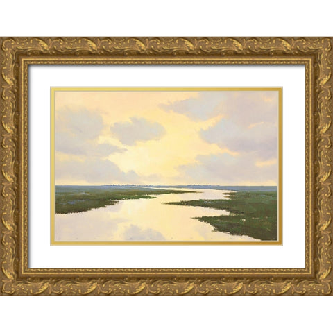 Stare at the Light Gold Ornate Wood Framed Art Print with Double Matting by Groenhart, Jan