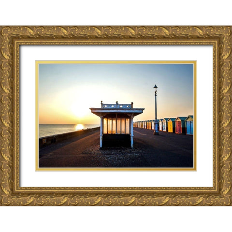 Evening Stroll Gold Ornate Wood Framed Art Print with Double Matting by Copeland, Gill