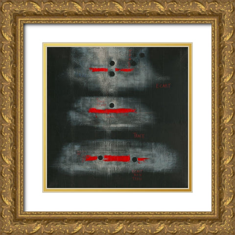 Trace - Diptyque I Gold Ornate Wood Framed Art Print with Double Matting by Becam, Carole