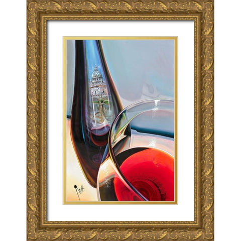 Couleurs DItalie 2019 Gold Ornate Wood Framed Art Print with Double Matting by Heneuy, William