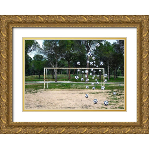 Pause Número IV Gold Ornate Wood Framed Art Print with Double Matting by Vallinas Prieto, Miguel