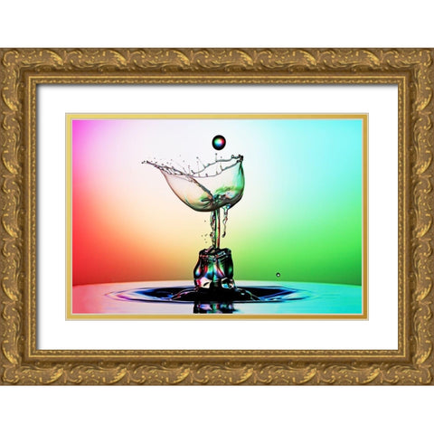 Glass Gold Ornate Wood Framed Art Print with Double Matting by Sanchez, Manuel