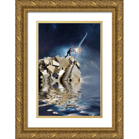 The Skywalker Gold Ornate Wood Framed Art Print with Double Matting by Hillert, Peter