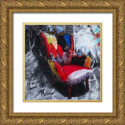 Fauteuil II Gold Ornate Wood Framed Art Print with Double Matting by Ducret, Patrice