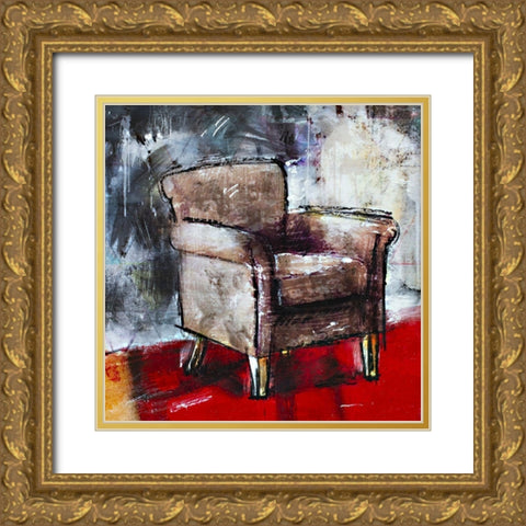 Fauteuil V Gold Ornate Wood Framed Art Print with Double Matting by Ducret, Patrice