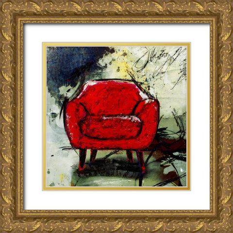 Fauteuil VI Gold Ornate Wood Framed Art Print with Double Matting by Ducret, Patrice