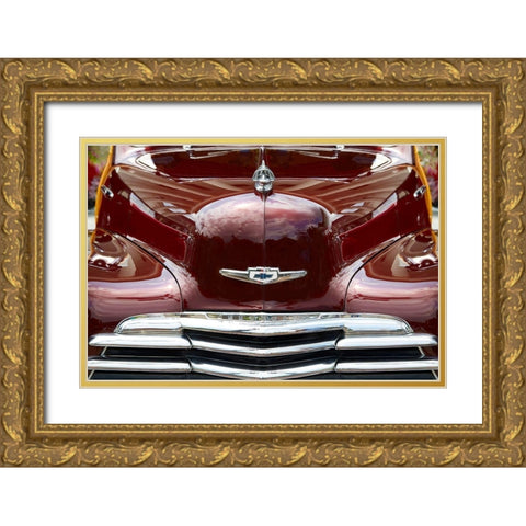 Classic Car V Gold Ornate Wood Framed Art Print with Double Matting by Hillert, Peter