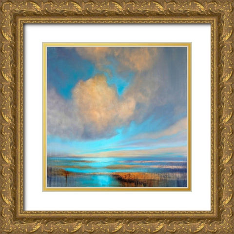 Kleines Gluck Gold Ornate Wood Framed Art Print with Double Matting by Schmucker, Annette