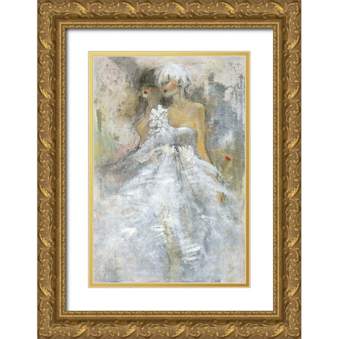 Bijou Gold Ornate Wood Framed Art Print with Double Matting by Declercq, Huguette
