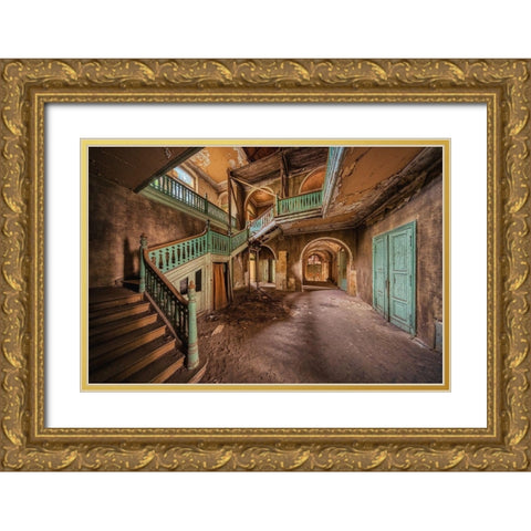 Candy Mansion Gold Ornate Wood Framed Art Print with Double Matting by Haker, Matthias