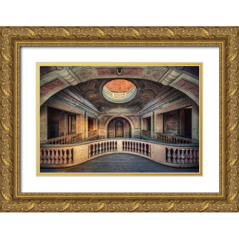 Chapel Gold Ornate Wood Framed Art Print with Double Matting by Haker, Matthias