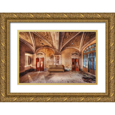 Whats Left Behind Gold Ornate Wood Framed Art Print with Double Matting by Haker, Matthias
