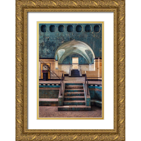 Dried Out Gold Ornate Wood Framed Art Print with Double Matting by Haker, Matthias