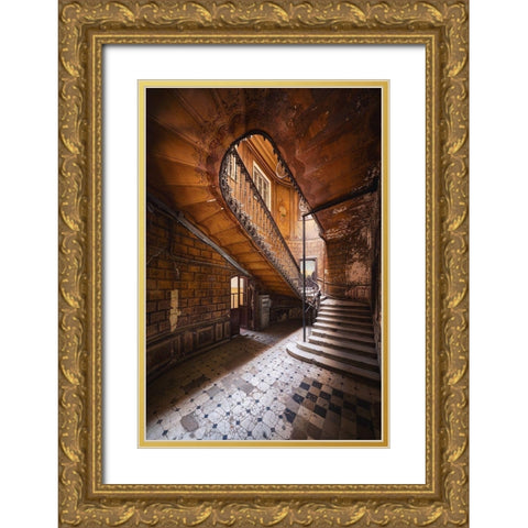 Past, Present, Future Gold Ornate Wood Framed Art Print with Double Matting by Haker, Matthias
