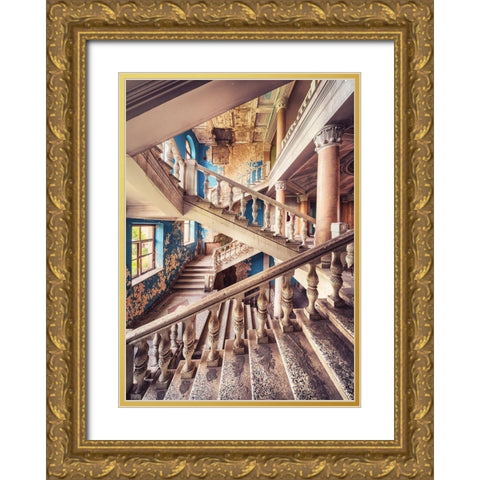 Scalae Gold Ornate Wood Framed Art Print with Double Matting by Haker, Matthias