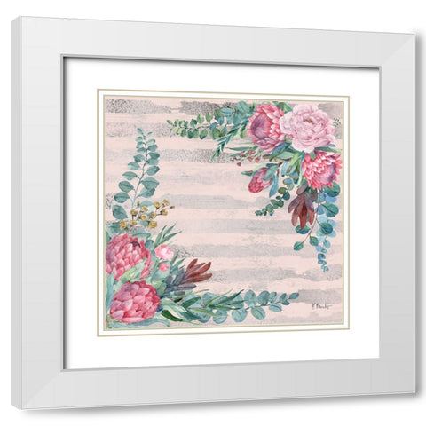 Sugarbush Bloom III White Modern Wood Framed Art Print with Double Matting by Brent, Paul
