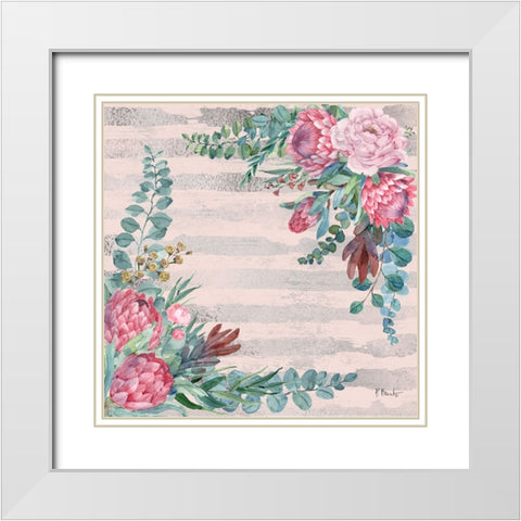 Sugarbush Bloom III White Modern Wood Framed Art Print with Double Matting by Brent, Paul