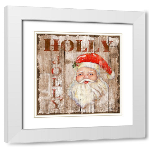 Vintage Christmas I White Modern Wood Framed Art Print with Double Matting by Brent, Paul