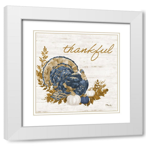 Plymouth Rock I - Navy White Modern Wood Framed Art Print with Double Matting by Brent, Paul