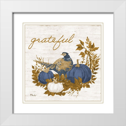 Plymouth Rock II - Navy White Modern Wood Framed Art Print with Double Matting by Brent, Paul