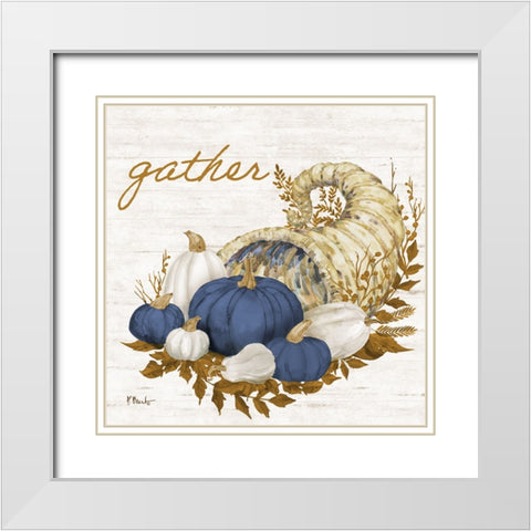 Plymouth Rock IV - Navy White Modern Wood Framed Art Print with Double Matting by Brent, Paul