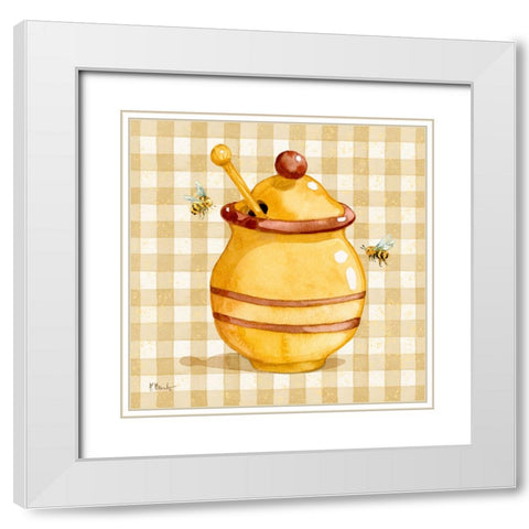 Honey Pot I - Speckled White Modern Wood Framed Art Print with Double Matting by Brent, Paul