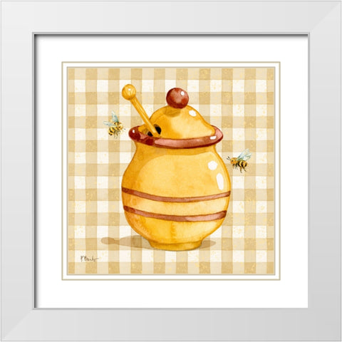 Honey Pot I - Speckled White Modern Wood Framed Art Print with Double Matting by Brent, Paul