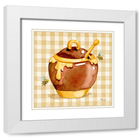 Honey Pot II - Speckled White Modern Wood Framed Art Print with Double Matting by Brent, Paul