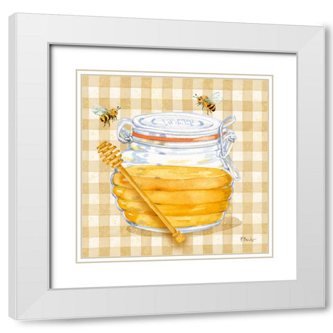 Honey Pot III - Speckled White Modern Wood Framed Art Print with Double Matting by Brent, Paul