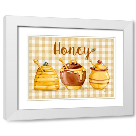 Honey Pot Horizontal - Speckled White Modern Wood Framed Art Print with Double Matting by Brent, Paul