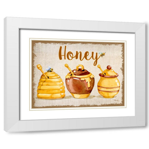 Honey Pot Horizontal White Modern Wood Framed Art Print with Double Matting by Brent, Paul