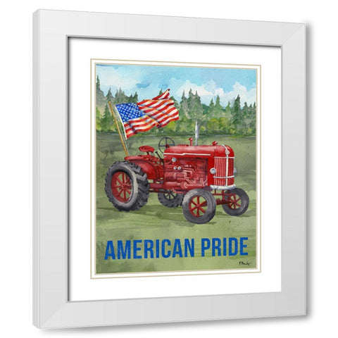 Freedom Farm Vertical I White Modern Wood Framed Art Print with Double Matting by Brent, Paul