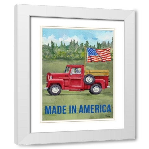 Freedom Farm Vertical II White Modern Wood Framed Art Print with Double Matting by Brent, Paul