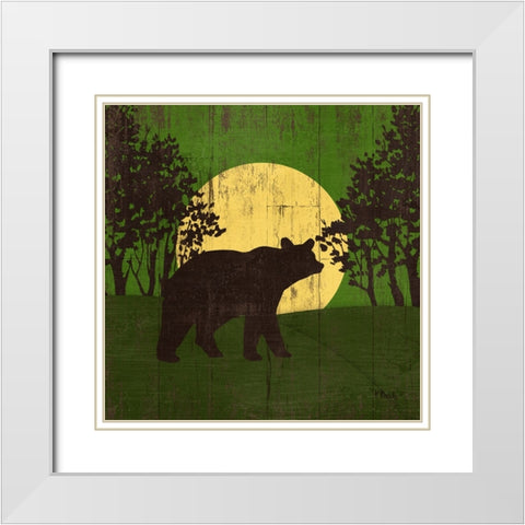 Moonlight Lodge II White Modern Wood Framed Art Print with Double Matting by Brent, Paul