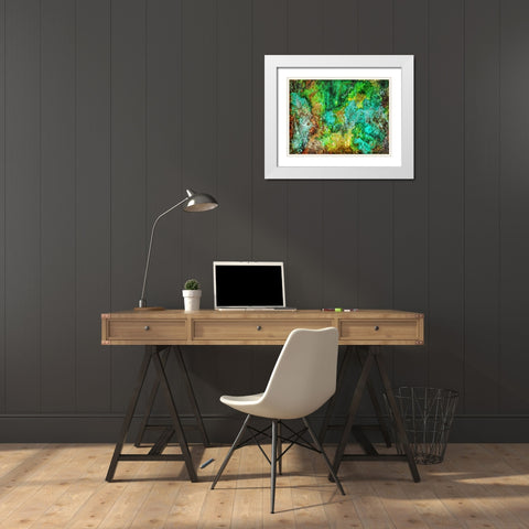 Abstract 20 White Modern Wood Framed Art Print with Double Matting by Lee, Rachel