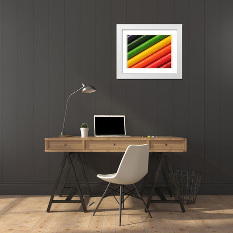 Abstract 6 White Modern Wood Framed Art Print with Double Matting by Lee, Rachel