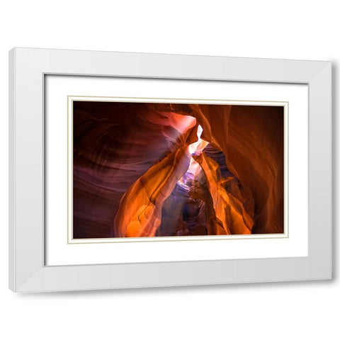 Antelope Canyon 4 White Modern Wood Framed Art Print with Double Matting by Lee, Rachel