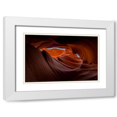 Antelope Canyon 7 White Modern Wood Framed Art Print with Double Matting by Lee, Rachel